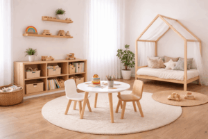 ein minimalistisches Kinderzimmer