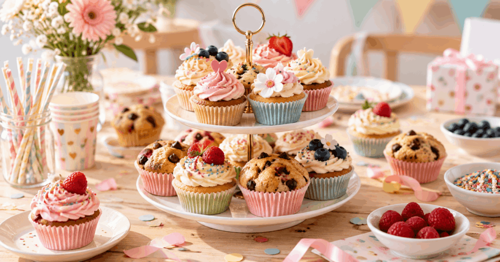 kreative Muffins für Kindergeburtstag