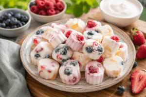 gefrorene Joghurt-Happen