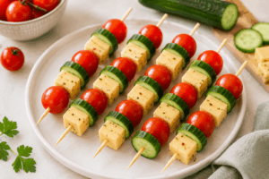 Gemüsespieße mit Käse