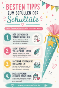 Pinterest Pin - besten Tipps für die Schultüte