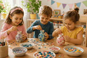 Basteln kann auf Kindergeburtstagen eine tolle Beschäftigung sein